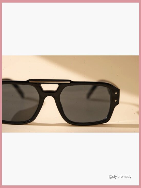 Retro Aviator Sunglasses, Square Frame, UV400 Protection, Lightweight Composite main image 5